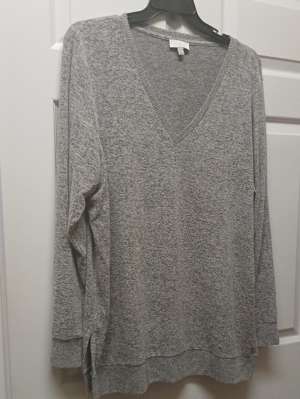 Lucky Brand Heather Gray V-Neck Sweater